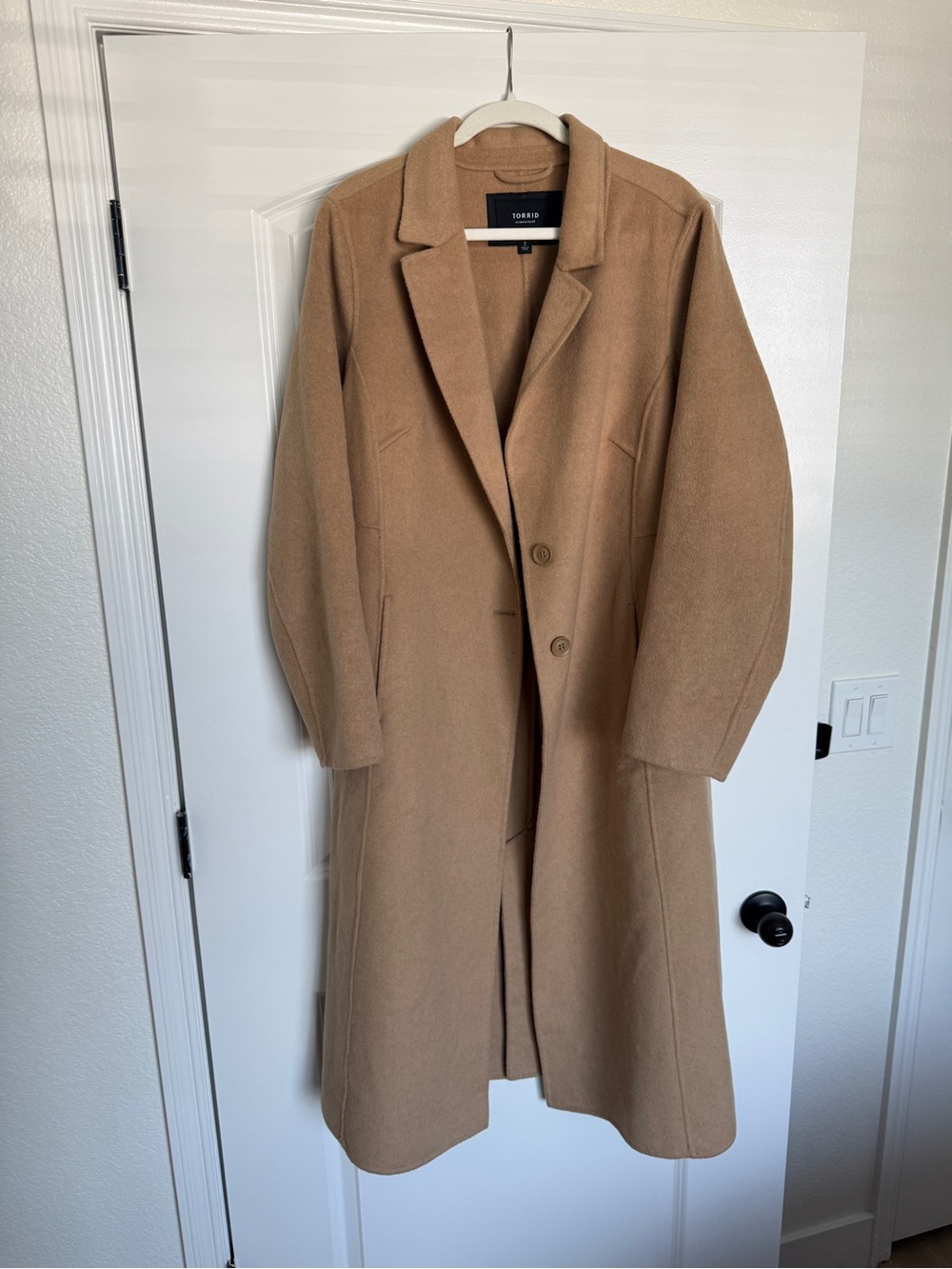 Torrid Camel Long Single-Breasted Trench Coat